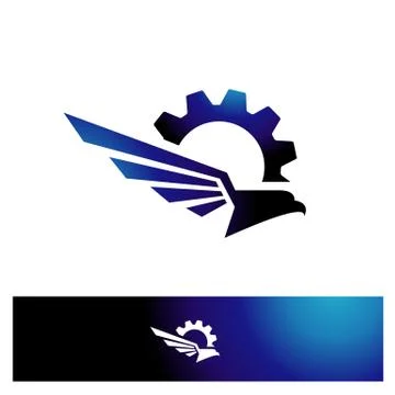 Awk Falcon Eagle vector Logo design icon illustration Template Stock Illustration