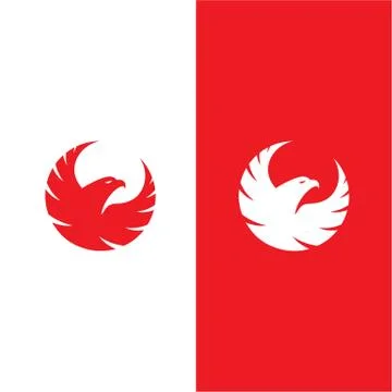 Awk Falcon Eagle vector Logo design icon illustration Template Stock Illustration