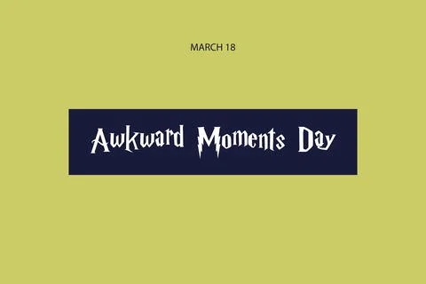 Awkward Moments Day vector background Illustrazione stock