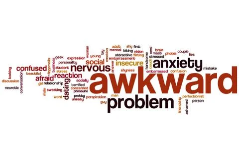 Awkward word cloud Stock Illustration