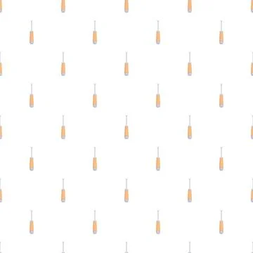 Awl hand tool seamless repeating pattern background Stock Illustration