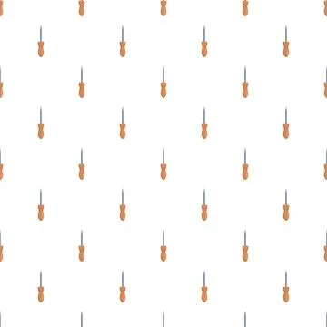 Awl tools pattern on white background Illustrazione stock
