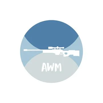 AWM weapon icon vector Stock Illustration
