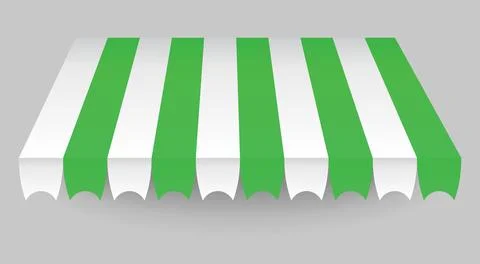Awning element. Sunshade prevent sunlight and rain. Shop decorating. Outdoor Ilustración de archivo