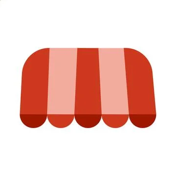 Awning icon. Flat illustration of awning vector icon for web design. Stock Illustration