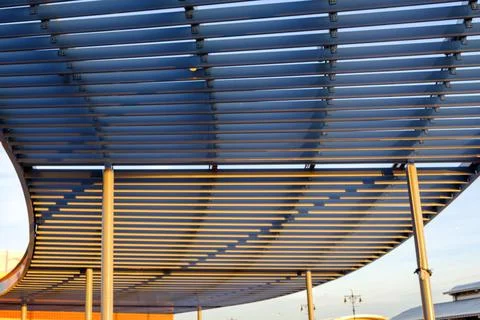 Awning at magic hour Stock Photos