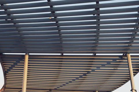 Awning at magic hour Stock Photos