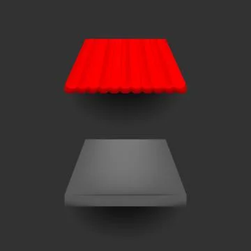 Awnings set on black background. Stock Illustration