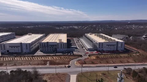 AWS Data Centers Amazon, Haymarket Virginia John Marshall Campus Stock Footage 302305272
