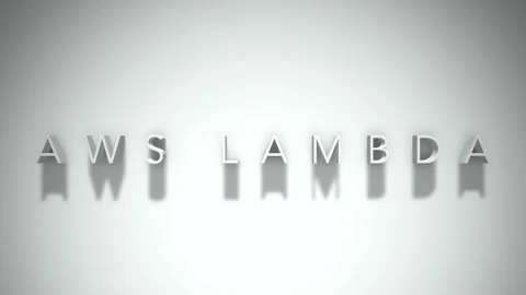 Aws lambda 3D title animation with shadows on a white background Stock Footage 297216074