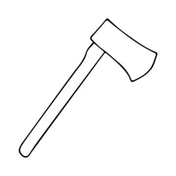 Ax hand drawn vector illustration. Stock Illustration