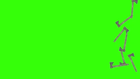 ax hatchet tools animation on green scre... | Stock Video | Pond5