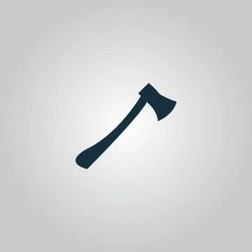 The ax icon. Axe symbol. Flat Vector illustration Stock Illustration