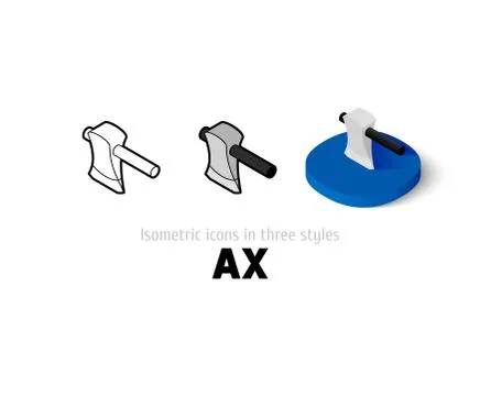 Ax icon in different style Stock Illustration
