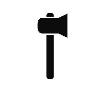 Ax icon illustrated in vector on white background Stock Illustration