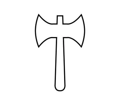 Ax icon on white background Stock Illustration