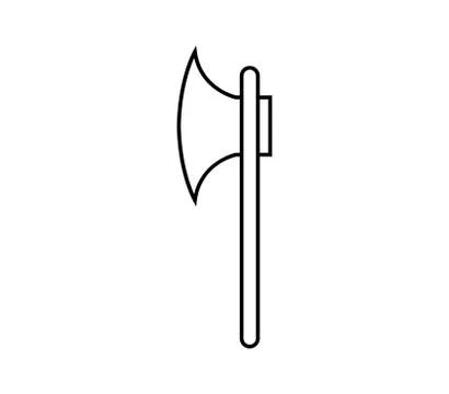 Ax icon on white background Stock Illustration