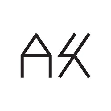 Ax initial letter vector logo icon Illustrazione stock