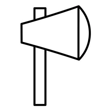 Ax linear icon on white isolated background.Tourism. Vector illustration. Stock Illustration