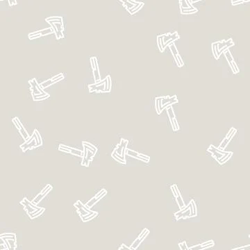 Ax multitool line vector seamless pattern Stock Illustration