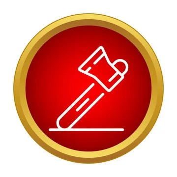 Ax tool icon creating a chopping concept Illustrazione stock