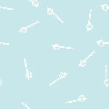 Ax weapon line vector seamless pattern 스톡 일러스트