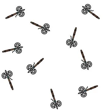 Ax weapon vector seamless pattern Stock Illustration