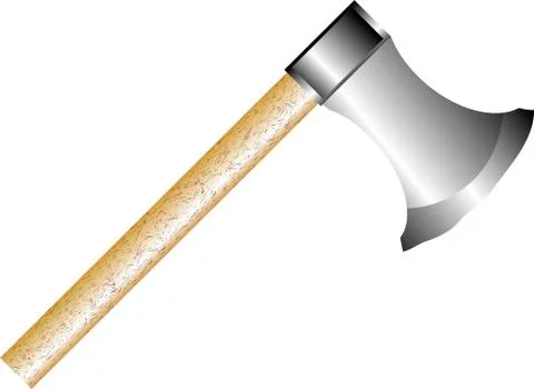 Ax on white Stock Illustration