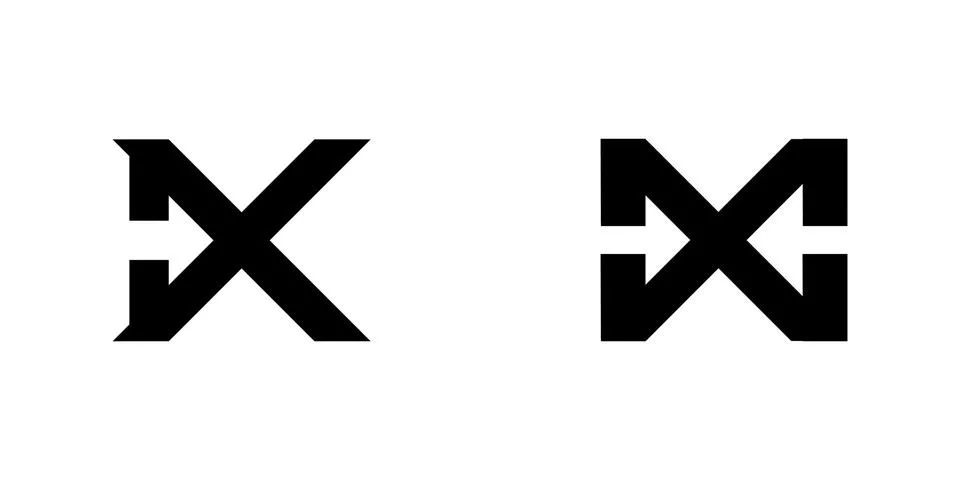 AX, X logo, monogram, vector Illustration