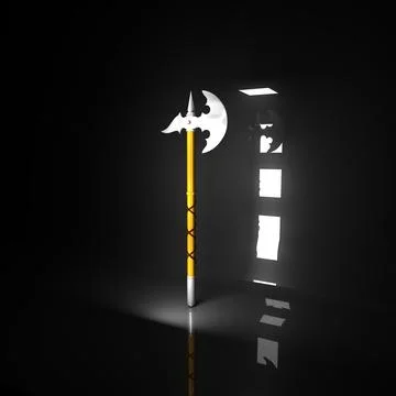 Axe 3D Model Stock Illustration