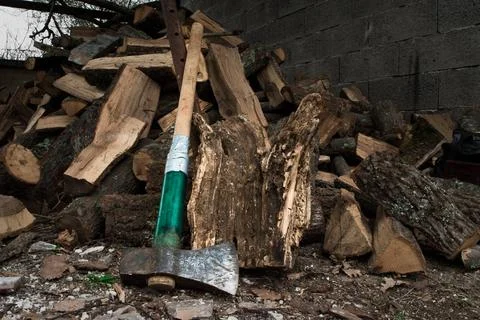 An Axe After Work Stock Photos