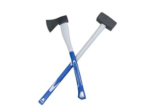 Axe and sledge hammer. Stock Photos