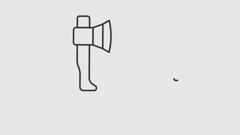 Axe animated icon illustration motion graphic design video Stock Footage 285315369