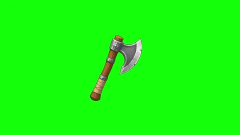 Axe animated weapon upgrade level tier evolution in 4k green screen backgroun 库存影片 342538691