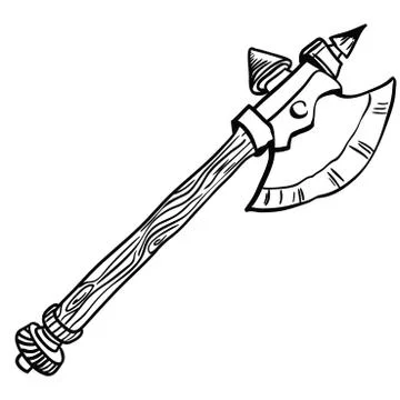 Axe black Stock Illustration