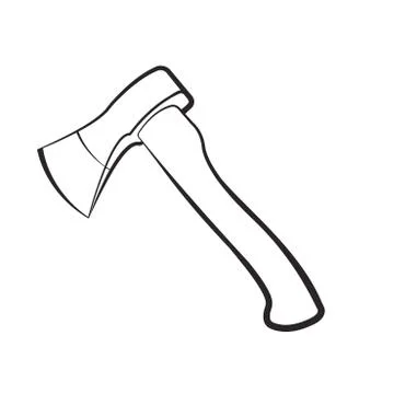 Axe in black Stock Illustration