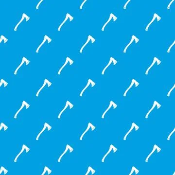 Axe In blood pattern seamless blue Stock Illustration