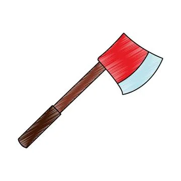 Axe carpenter tool scribble Ilustración de archivo