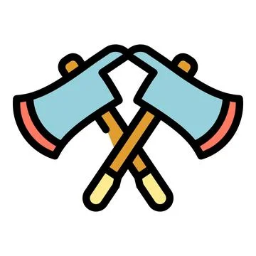 Axe deforestation icon vector flat Stock Illustration