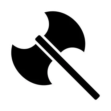 Axe double icon. Illustration isolated vector sign symbol. Illustrazione stock