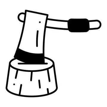 Axe Dualtone Icon 스톡 일러스트