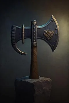 Axe of the dwarven lords Stock Illustration