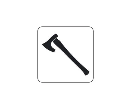 Axe, equipment, tool icon. Vector illustration, flat design. Illustrazione stock