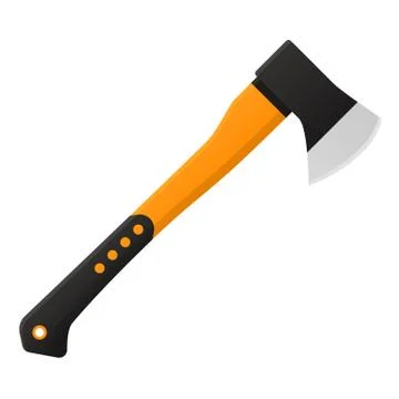 Axe in flat design Stock Illustration