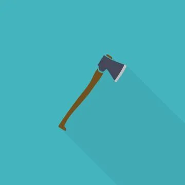 Axe flat icon.  Editable and design suitable  illustration. Stock Illustration