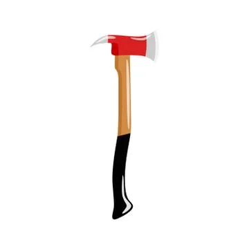 Axe in flat style isolated on white background. Fireman's axe. Lumberjack sym Stock-Illustration