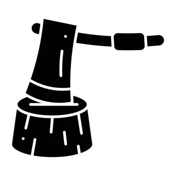 Axe Glyph Icon 스톡 일러스트