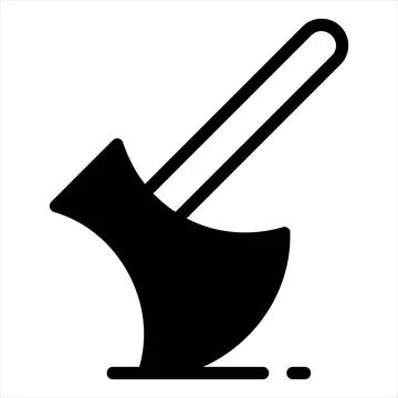 Axe glyph icon vector illustration isolated on white background Stock Illustration