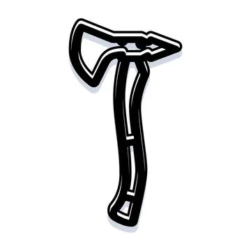 Axe graphic flat design illustration with shadow Stock Illustration