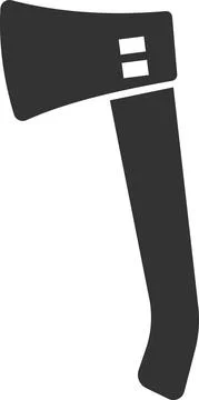 The axe icon. Black silhouette. Vector illustration. Illustrazione stock